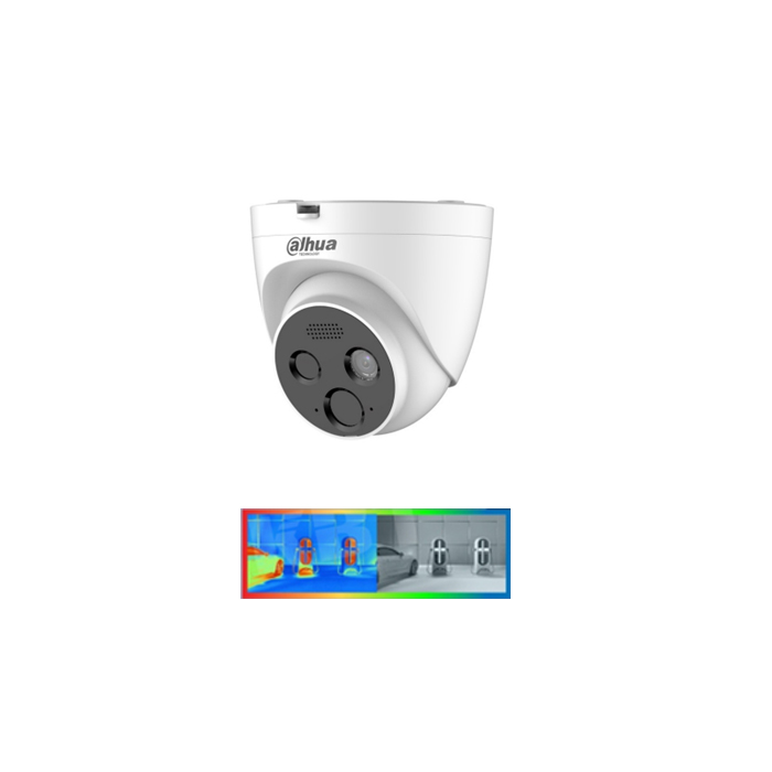 Camera IP dome Phát hiện lửa 4MP hình ảnh kép