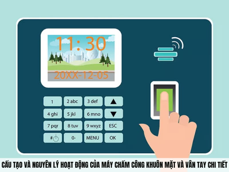 máy chấm công khuôn mặt và vân tay